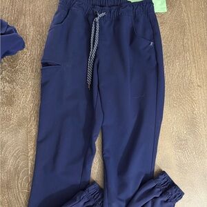 Jaanuu Navy Blue Jogger Scrub Pants